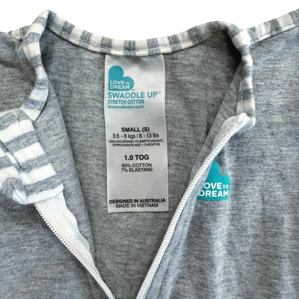 Love to Dream Set of 2 Swaddle Up Original 1.0 TOG Gray and Blue Size S